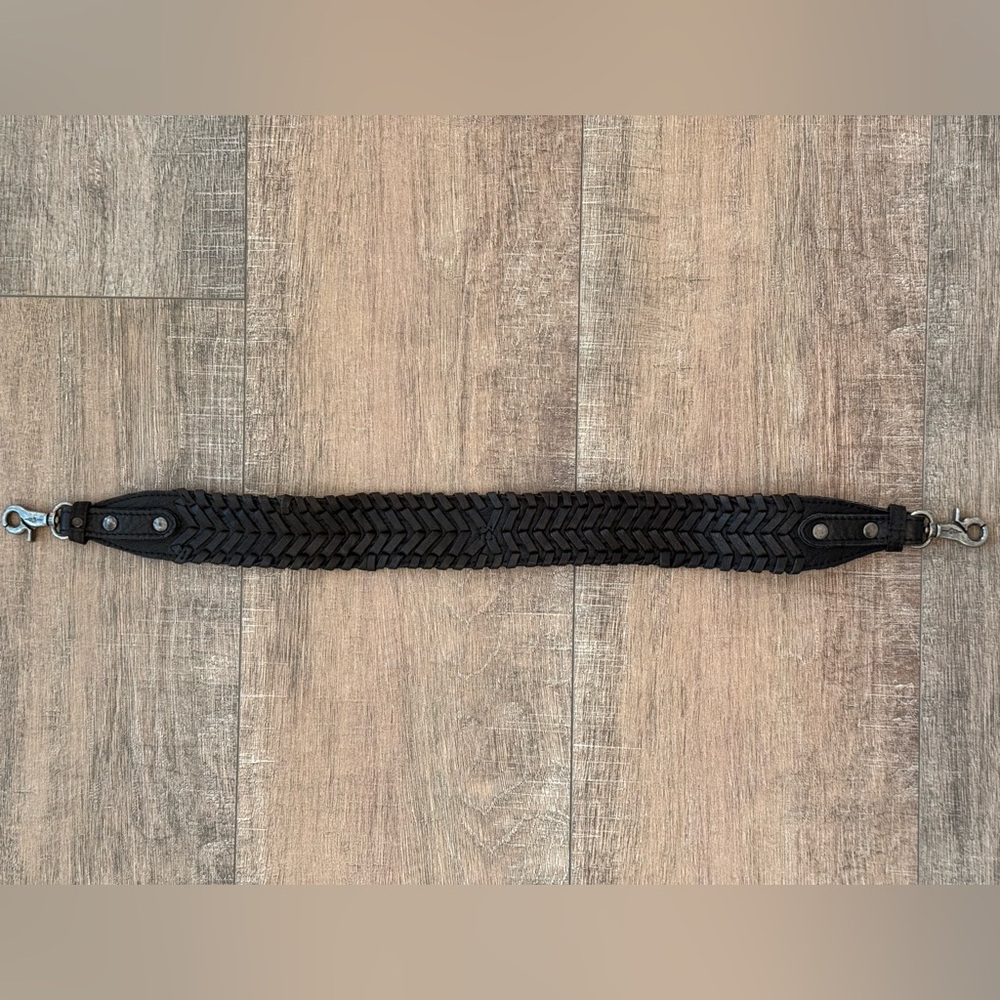 STREETS AHEAD Braided Leather Bag Strap - 22” Shorty Shoulder Strap - USA